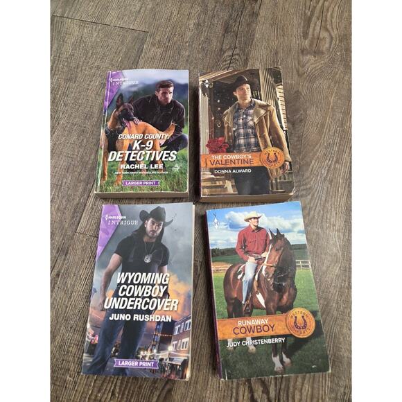 Harlequin Romance Western Cowboy Books Novels Lot of 4 Paperback - Picture 1 of 2
